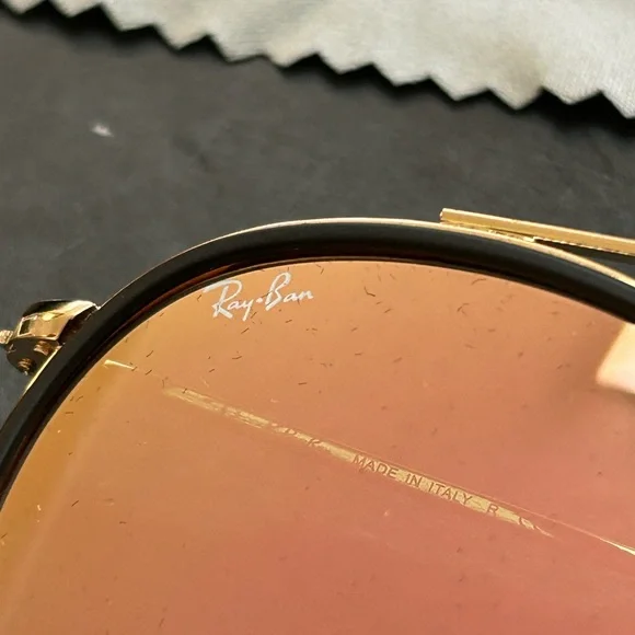 Ray-Ban Round Double Bridge RB3647 001/70 Gold - Picture 3 of 7
